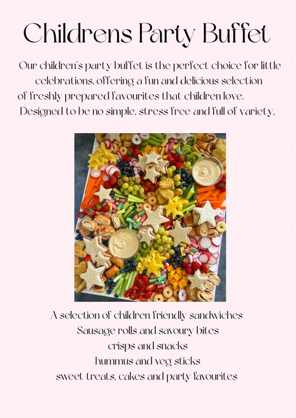 Childrens party menu £10 per child ( minimum 10)