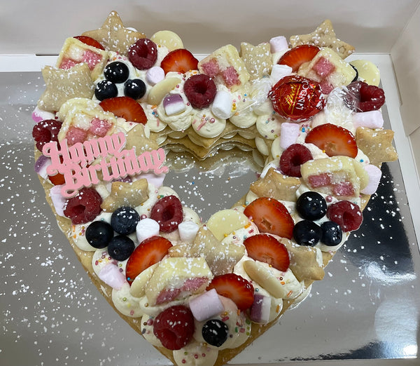 Large heart cheesecake stack cake