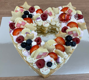 Large heart cheesecake stack cake